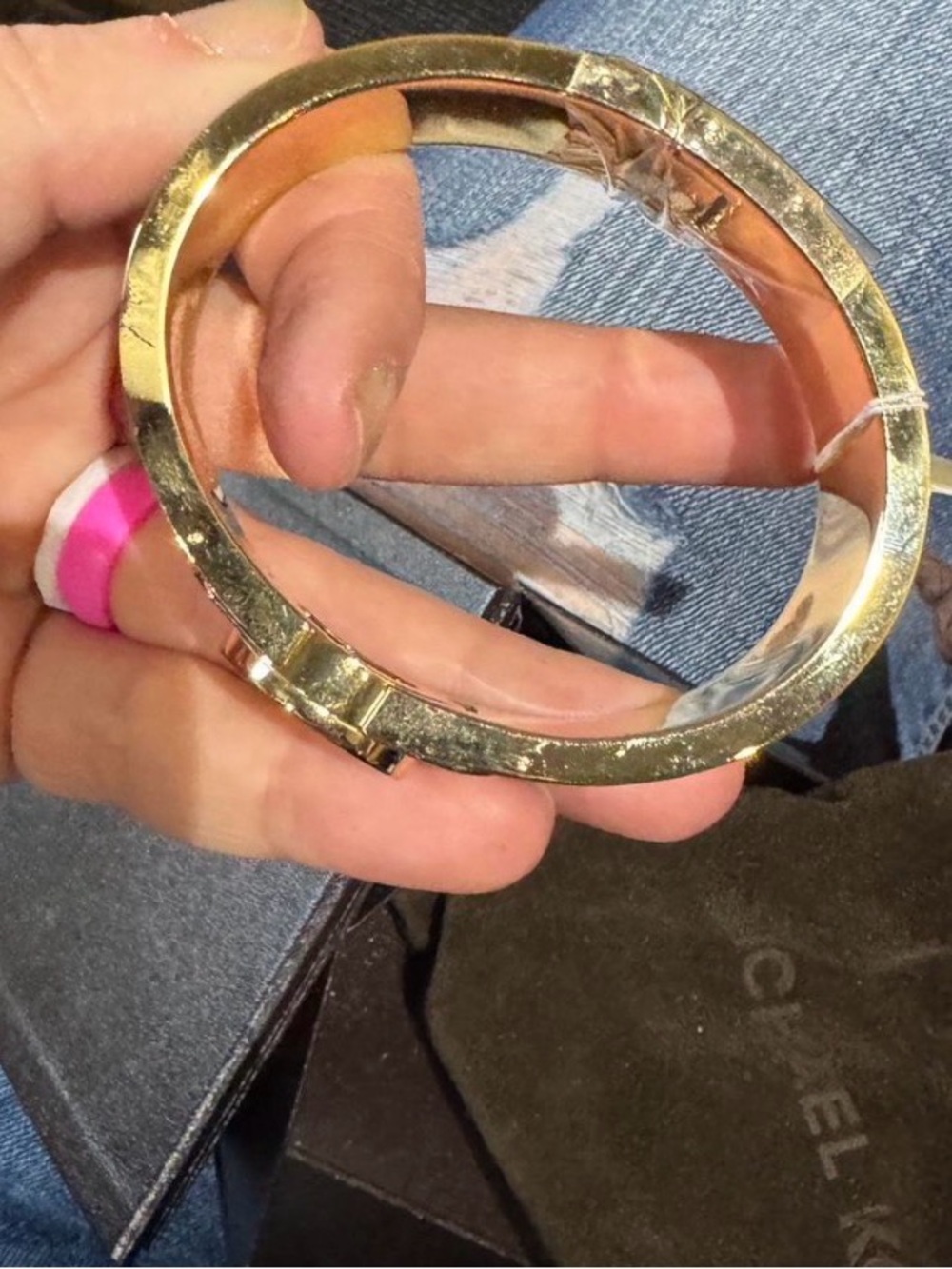 Michael Kors Tortoiseshell and Gold Logo Bracelet - Picture 3 of 3